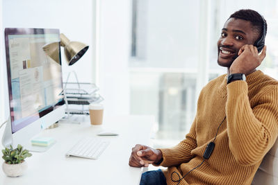 Man working at home