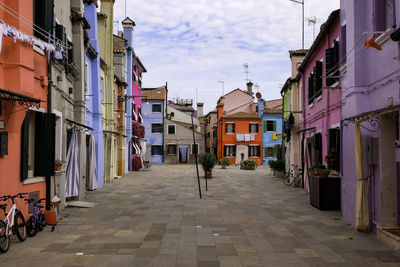 Street amidst buildings in town