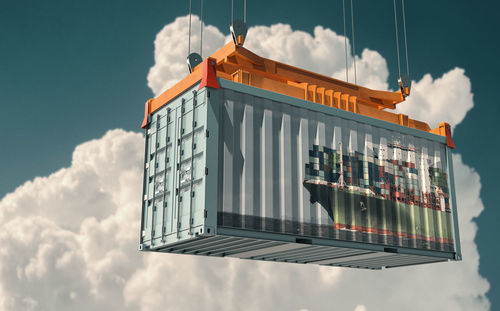 Low angle view of building against sky