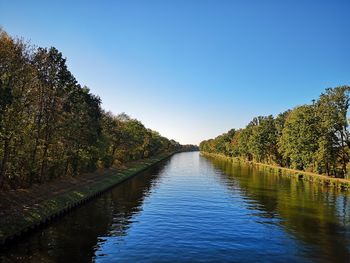 Scenic view of river against clear sky