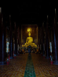 Statue of buddha in building