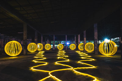 Information sign at night