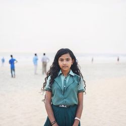 Woman enjoying at beach