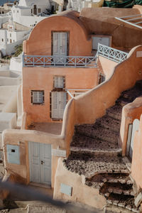 High angle view of residential buildings