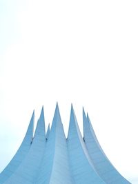 Low angle view of modern building against clear sky