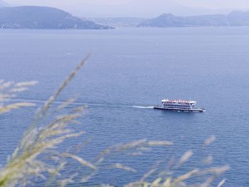 Sailboat sailing on sea 