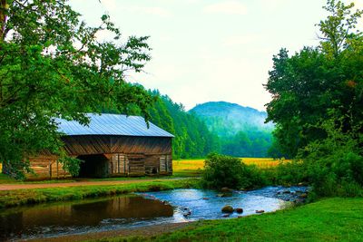 Reflection of built structures in water