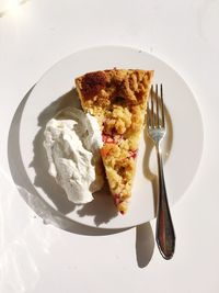 Close-up of pastry in plate