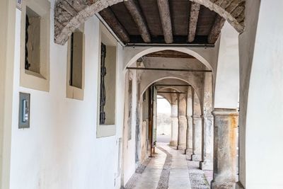 Empty corridor of building