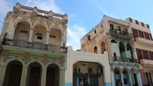 Low angle view of historical building against sky