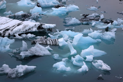 Scenic view of frozen lake