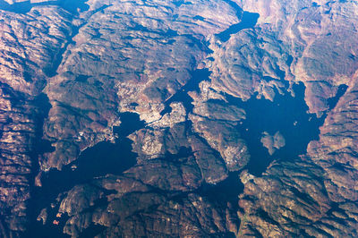 High altitude ariel view of norway 