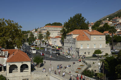 Buildings in city against sky