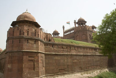 Low angle view of historical building against clear sky