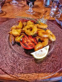 Close-up of served food