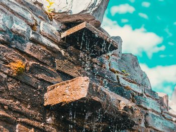 Close-up of rusty metal structure