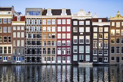 Reflection of buildings in water