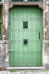 Close-up of closed door