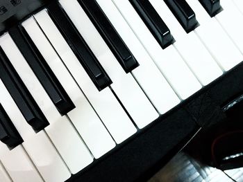 Low angle view of piano