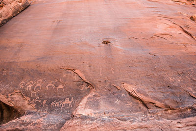 Low angle view of rock formation