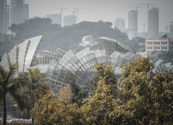 The glass house in autumn