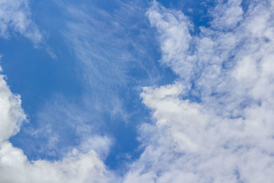 Low angle view of clouds in sky