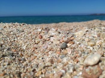 Surface level of pebble beach