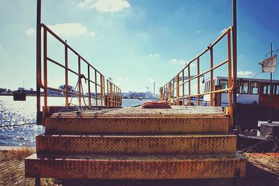 Narrow jetty leading to sea
