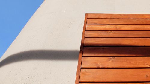 Low angle view of building against clear sky
