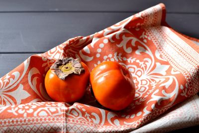 Close-up of tomatoes on table