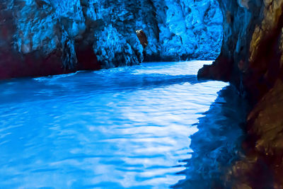 Scenic view of swimming pool in winter