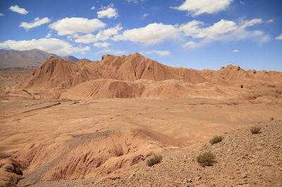 Scenic view of desert against sky