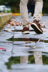 Step after the rain