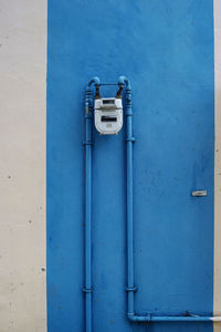 Close-up of blue door