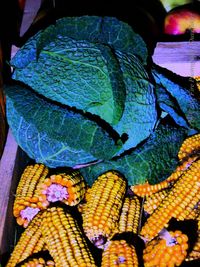 Close-up of multi colored vegetables for sale in market