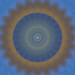 Directly below shot of blue pattern