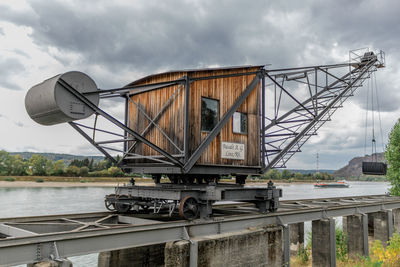 Bridge over river against sky