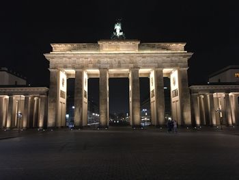 View of historical building at night