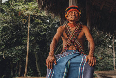 Portrait of an amazon tribe chief