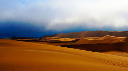 Scenic view of desert against sky