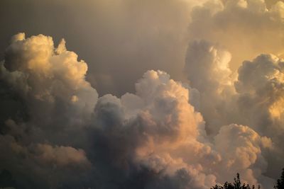 Low angle view of cloudy sky