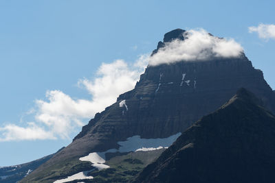 Low angle view of mountain against sky