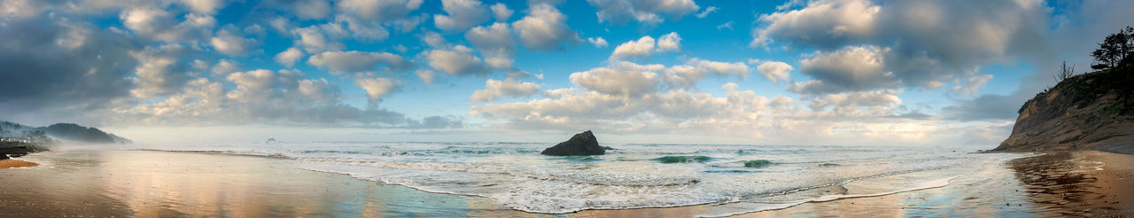 Panoramic view of sea against sky