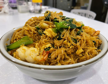 Close-up of food served in plate