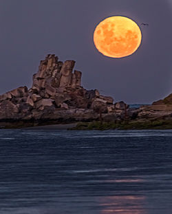 Scenic view of landscape at night