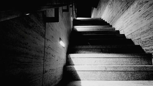 Low angle view of staircase in building