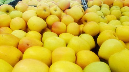 Full frame shot of yellow fruits for sale in market