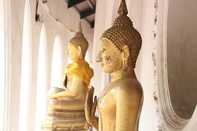 Close-up of statue in temple