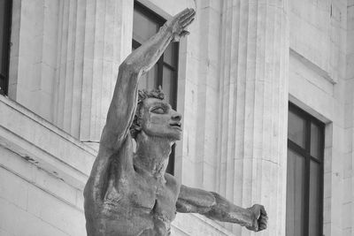 Low angle view of statue