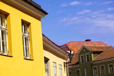 Low angle view of house against sky